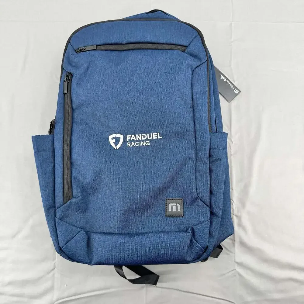TravisMathew Duration Backpack in Navy with FanDuel Racing Logo
